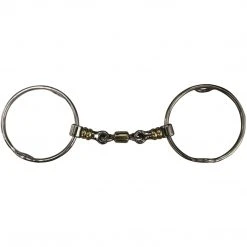 French Equestrian Horse Bits Jump'in Large Ring Gag Bit With Rollers