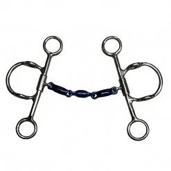 French Equestrian Horse Bits Jump'in Waterford Blue Steel Elevator Gag Bit