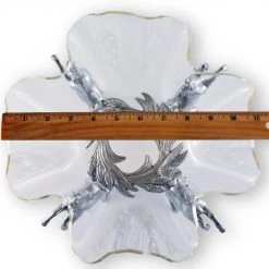 Arthur Court Equestrian 11" Acrylic Bowl With Horse Stand Equestrian Decor