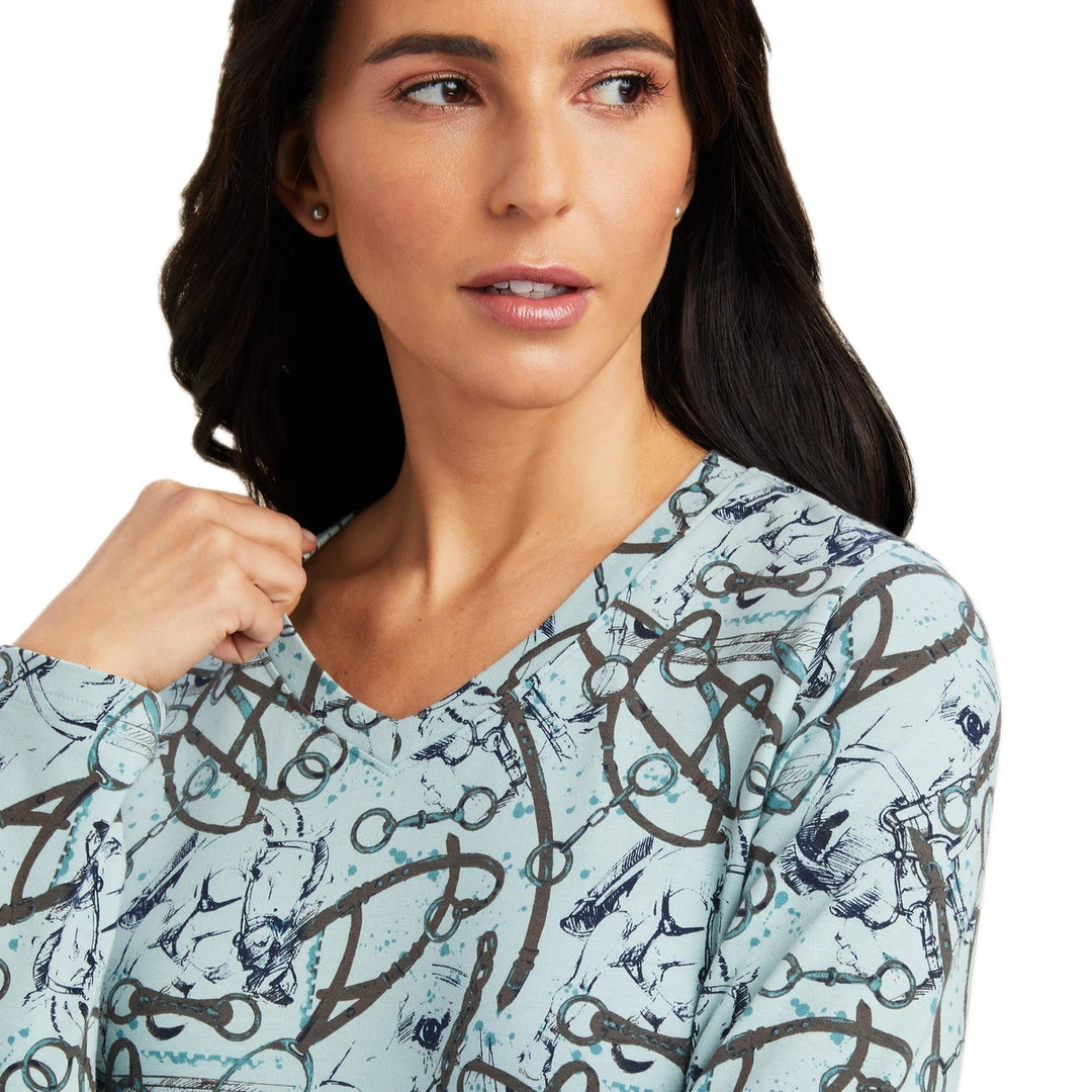 Flash Sale ❤️ Ariat Women's Melange Print Long Sleeve Shirt 🧨 5 Ariat Women's Melange Print Long Sleeve Shirt