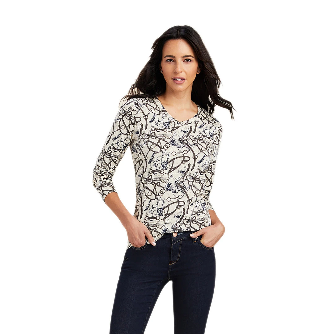 Flash Sale ❤️ Ariat Women's Melange Print Long Sleeve Shirt 🧨 6 Ariat Women's Melange Print Long Sleeve Shirt