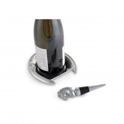 Arthur Court Equestrian Coaster/Wine Stopper Set - Horseshoe
