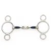 English Riding Supply Centaur Blue Steel 2 Ring French Link Gag Bit