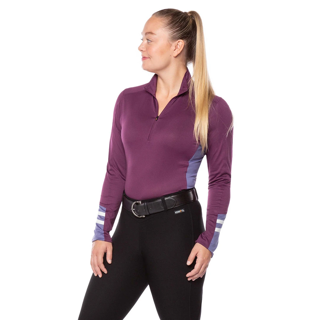 Hot Sale 🔥 Kerrits Women's Aire Ice Fil Long Sleeve Shirt - Solid Shirts & Tops 👏 8 Kerrits Women's Aire Ice Fil Long Sleeve Shirt - Solid Shirts & Tops