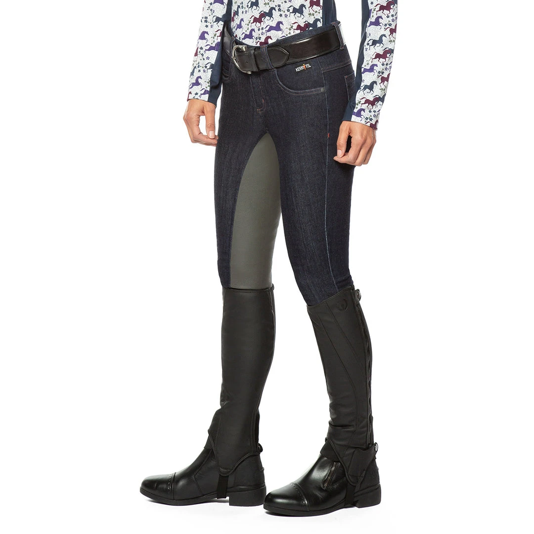 Hot Sale ✨ Kerrits Women's Stretch Denim Full Seat Breech Breeches ✨ 5 Kerrits Women's Stretch Denim Full Seat Breech Breeches