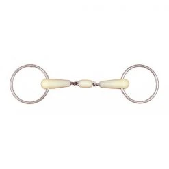 English Riding Supply Happy Mouth Thin Double Jointed Loose Ring With Roller Mouth Bit Horse Bits