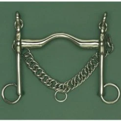 English Riding Supply AlBaCon German Silver Weymouth Wide Port Bit W-Chain 17MM Mouth