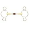 English Riding Supply Happy Mouth Copper Roller Mouth 2-Ring Pessoa Gag Bit