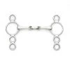 English Riding Supply Centaur Stainless Steel Small Cheek 3-Ring Gag With Center Peanut Bit Horse Bits