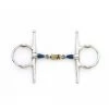 Best Sale 👏 English Riding Supply Centaur Blue Steel Full Cheek Double Jointed Mouth With Loose Brass Roller Disks 🥰 1 English Riding Supply Centaur Blue Steel Full Cheek Double Jointed Mouth With Loose Brass Roller Disks