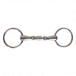 Weatherbeeta Korsteel Stainless Steel Oval Link Loose Ring Snaffle Bit Horse Bits