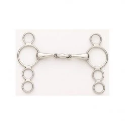 English Riding Supply Ovation Elite Solid Stainless Steel 3-Ring Gag Horse Bits