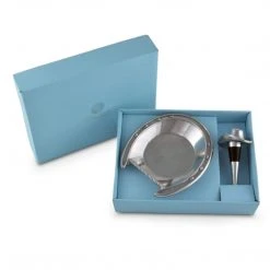 Arthur Court Equestrian Coaster/Wine Stopper Set - Horseshoe