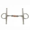 Partrade Horse Bits Metalab Double Jointed With Copper Roller Full Cheek