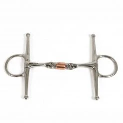 Partrade Horse Bits Metalab Double Jointed With Copper Roller Full Cheek