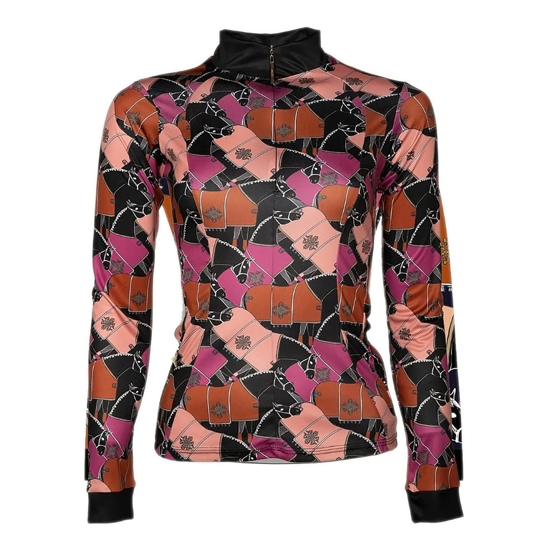 Budget ❤️ Somerset Equestrian Trading Espoir Ladies Lumiere Quarter Zip Sun Shirts 🧨 11 Somerset Equestrian Trading Espoir Ladies Lumiere Quarter Zip Sun Shirts