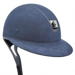 Samshield Custom Miss Shield Blue Alcantara Helmet