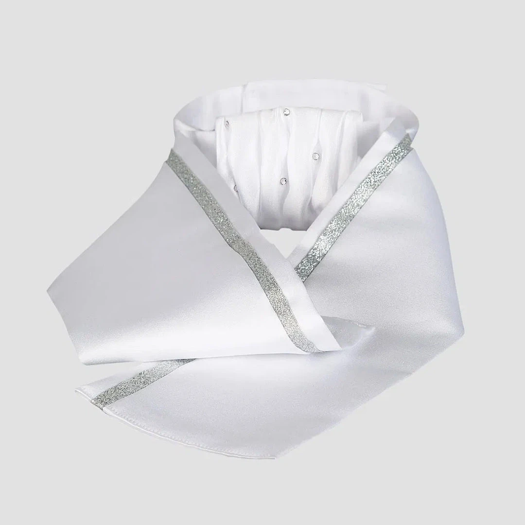 Discount 😉 Equiline Cloe Stock Tie With Silver Ribbon 😀 4 Equiline Cloe Stock Tie With Silver Ribbon