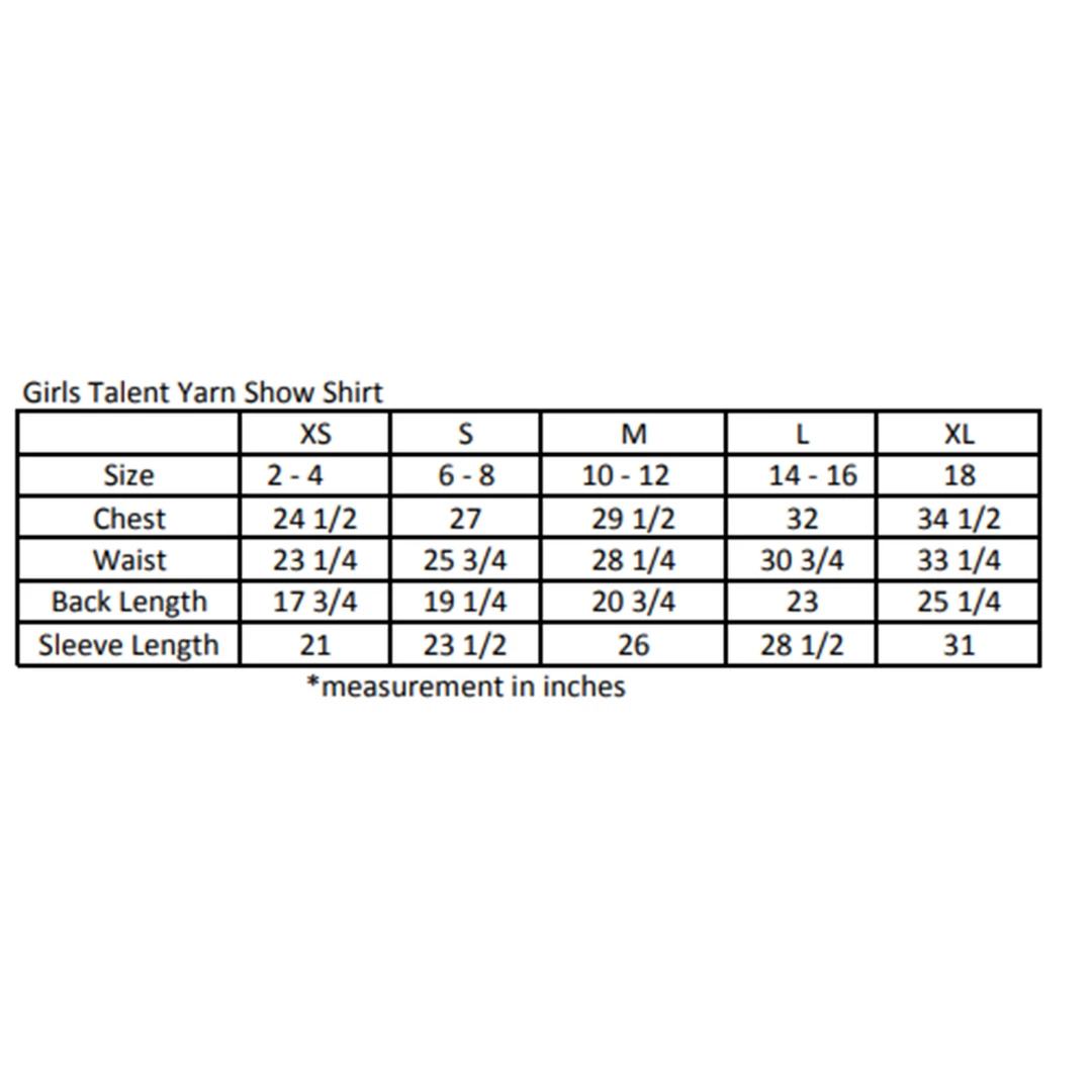 Wholesale 🔔 Essex Classics Girls "Danny & Ron's Rescue" Talent Yarn Wrap Collar Long Sleeve Show Shirt 🤩 11 Essex Classics Girls "Danny & Ron's Rescue" Talent Yarn Wrap Collar Long Sleeve Show Shirt