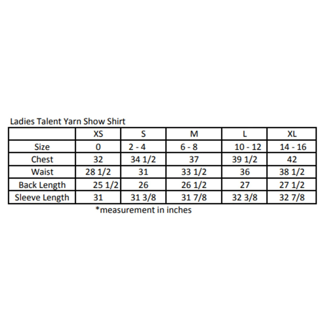 Cheapest โ๏ธ Essex Classics Ladies "Kaleidoscope" Talent Yarn Straight Collar Long Sleeve Show ๐ฅ Shirt โ 6 Essex Classics Ladies "Kaleidoscope" Talent Yarn Straight Collar Long Sleeve Show Shirt