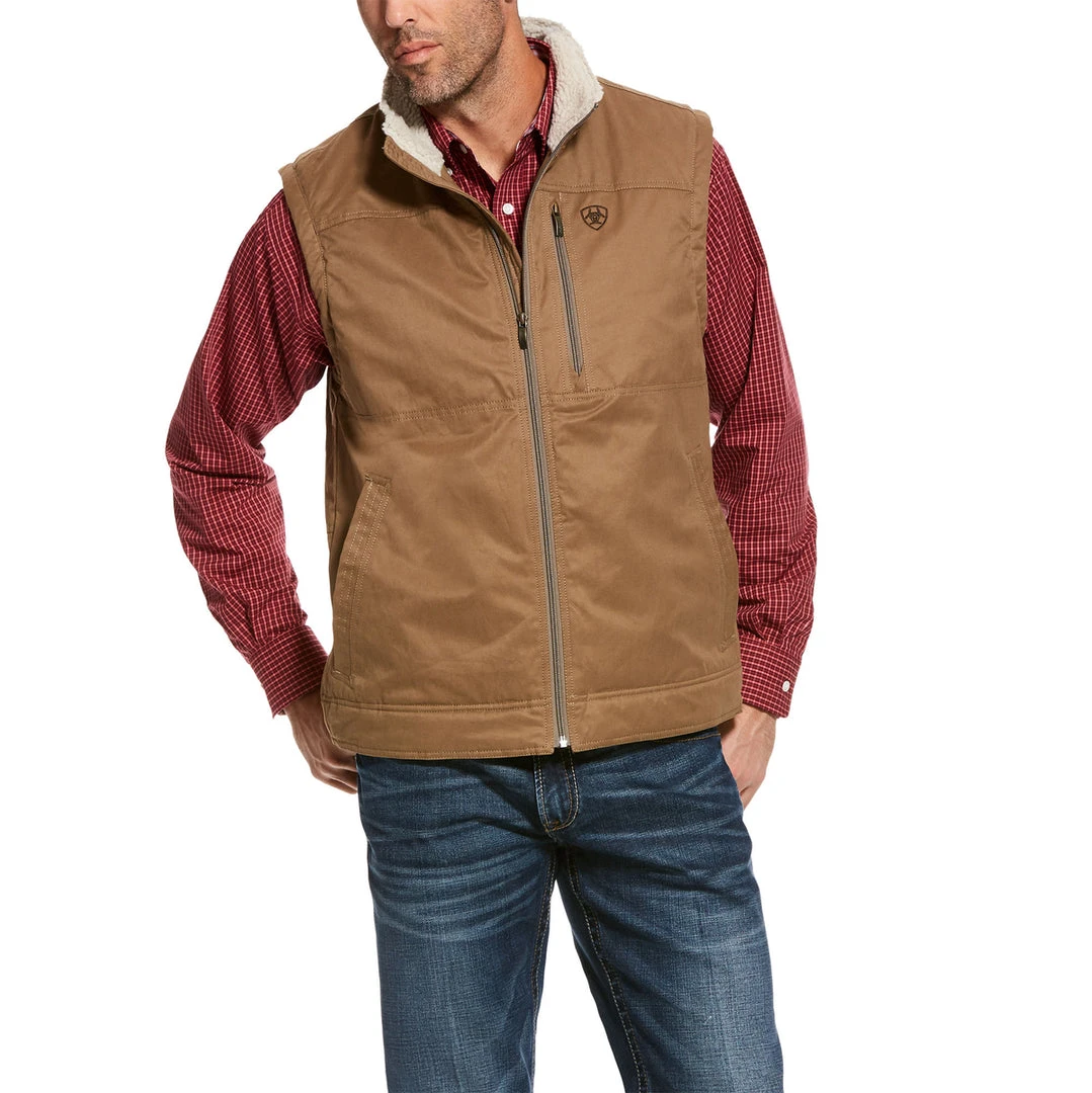 Brand new 🛒 Ariat Men's Grizzly Canvas Vest 😀 3 Ariat Men's Grizzly Canvas Vest