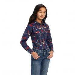 Ariat Girl's Youth R.E.A.L Rose Snap Long Sleeve Shirt