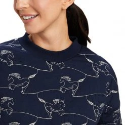 Outlet 💯 Ariat Women's Contour Equine Crew Sweatshirt ⭐ 16 Ariat Women's Contour Equine Crew Sweatshirt