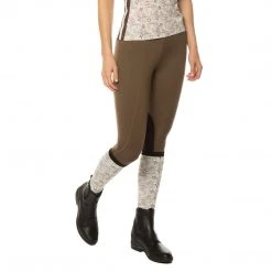 Kerrits Women's Flow Rise Performance Knee Patch Tight Solids Breeches