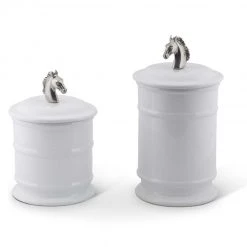 Equestrian Decor Arthur Court Horse Head Canister