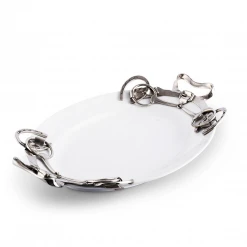 Arthur Court Equestrian Large Stoneware Tray Equestrian Decor