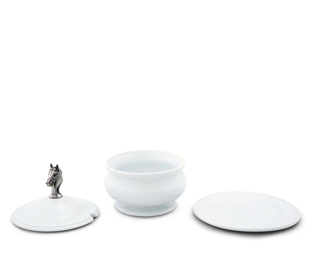 Cheap 🛒 Arthur Court Porcelain Lidded Bowl-Horse 🤩 4 Arthur Court Porcelain Lidded Bowl-Horse