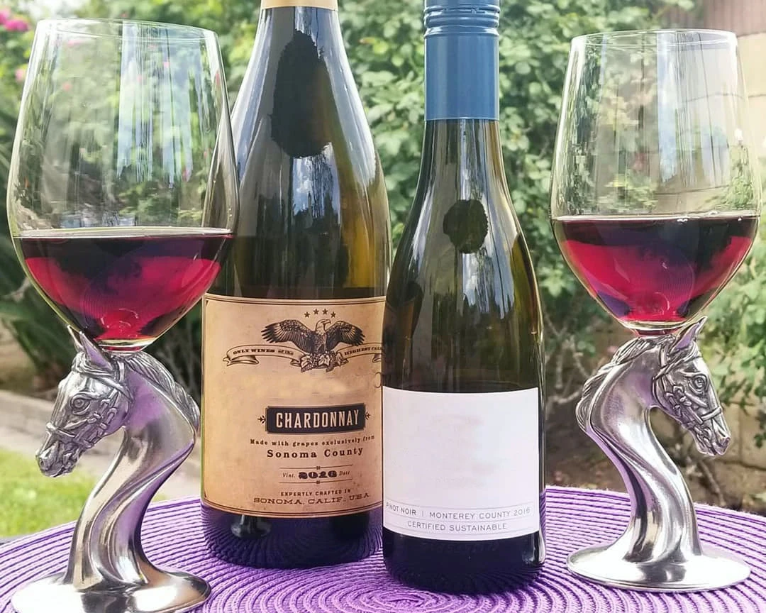 Promo ๐งจ Arthur Court Wine Glass - Horse Head Equestrian Decor ๐ 4 Arthur Court Wine Glass - Horse Head Equestrian Decor