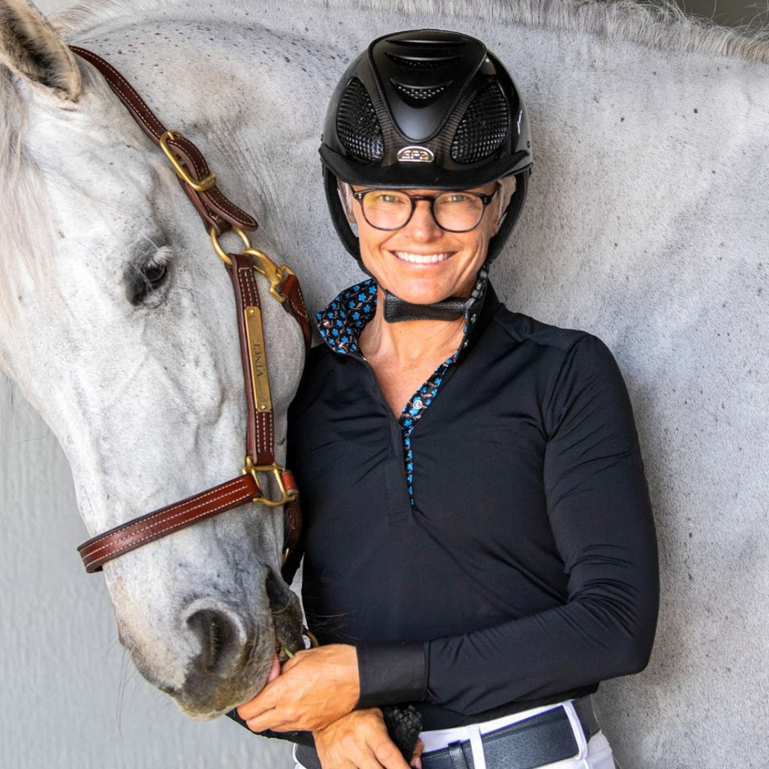 Hot Sale ⭐ Essex Classics Plumbago Ladies “Dusk” Black Jumper Performance Show Shirt 🧨 3 Essex Classics Plumbago Ladies “Dusk” Black Jumper Performance Show Shirt