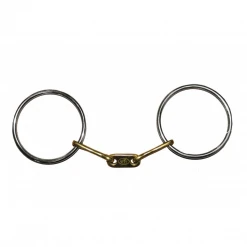 French Equestrian Horse Bits Jump'in Flat French Link Loose Ring Bit