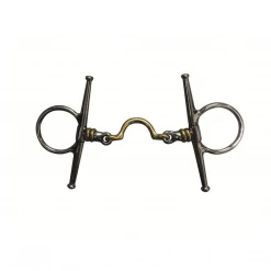 French Equestrian Horse Bits Jump'in High Port Roller Full Cheek Bit