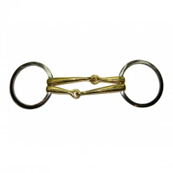French Equestrian Jump'in Double Mouthpiece Loose Ring Bit
