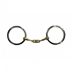 French Equestrian Jump' In Twisted Flat Link Loose Ring Bit