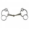 French Equestrian Horse Bits Jump' In Single Jointed German 3-Ring Bit
