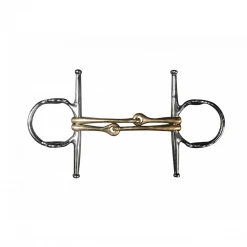 French Equestrian Horse Bits Jump'in Double Mouthpiece Full Cheek Gag Bit