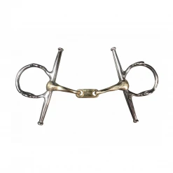 French Equestrian Jump'in Twisted Flat Link Full Cheek Gag Bit