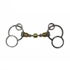 French Equestrian Horse Bits Jump'in Roller German 3-Ring Bit