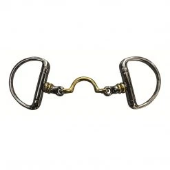 French Equestrian Jump'in High Port Roller Eggbutt Bit Horse Bits