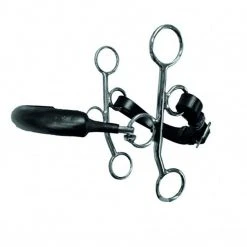 French Equestrian Jump' In Short Shank Rigid Hackamore Horse Bits