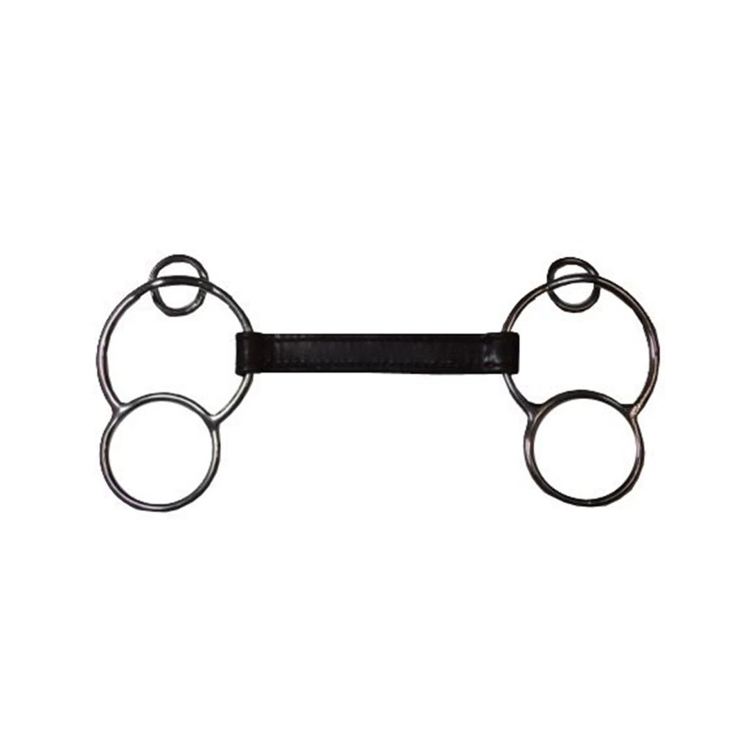 Hot Sale ⭐ French Equestrian Horse Bits Jump'in Leather 3-Ring Bit ❤️ 3 French Equestrian Horse Bits Jump'in Leather 3-Ring Bit
