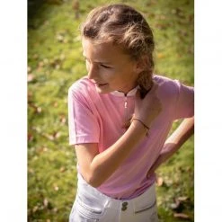 French Equestrian Jump'in Girls Short Sleeve Charlie Competition Polo Shirt Show Shirts