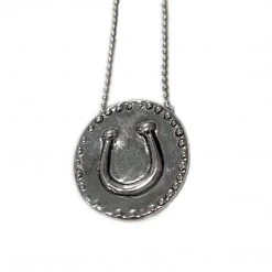 Farm House Tack Jewelry Michel McNabb Round Horseshoe Pendant