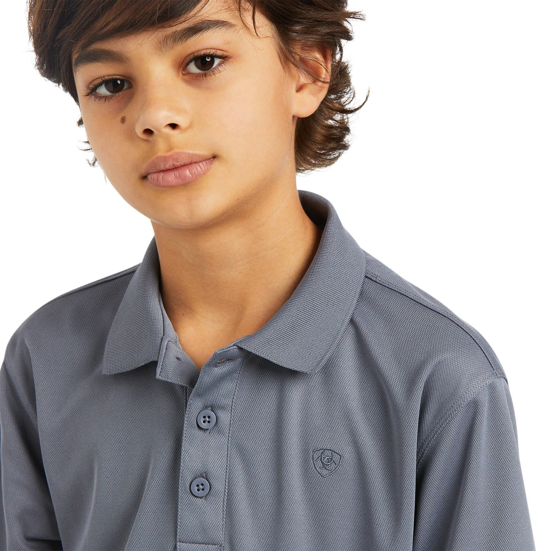 Promo ⭐ Children's Tops Ariat Boy's Tek Polo ❤️ 5 Children's Tops Ariat Boy's Tek Polo