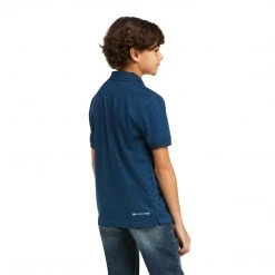 Promo ⭐ Children's Tops Ariat Boy's Tek Polo ❤️ 12 Children's Tops Ariat Boy's Tek Polo