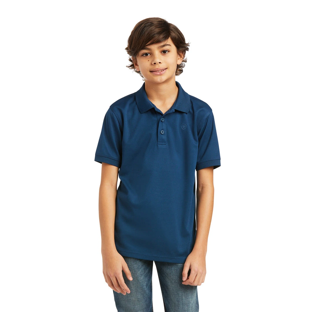 Promo ⭐ Children's Tops Ariat Boy's Tek Polo ❤️ 6 Children's Tops Ariat Boy's Tek Polo