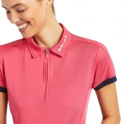 Hot Sale 🥰 Shirts & Tops Ariat Women's Bandera 1/4 Zip Short Sleeve Polo 🔔 Shirt ⭐ 15 Shirts & Tops Ariat Women's Bandera 1/4 Zip Short Sleeve Polo Shirt